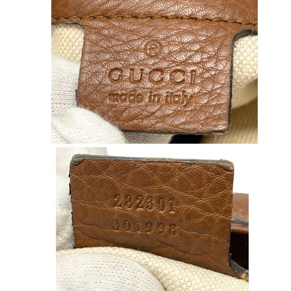 GUCCI Vintage GG Monogram Logo 2way Crossbody Shoulder Bag Beige Brown [106055] - Picture 14 of 14